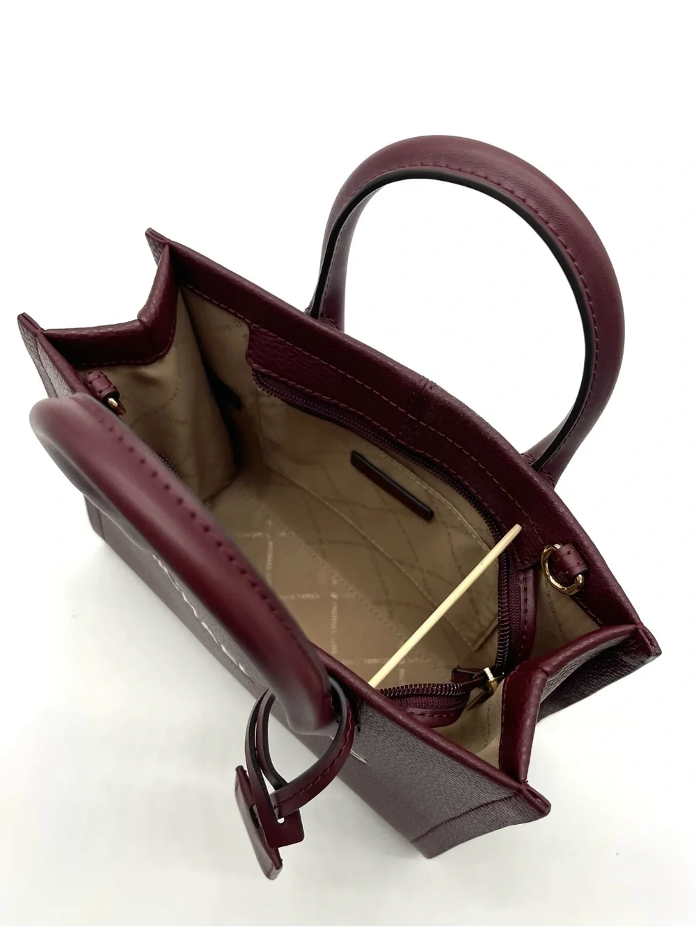 Michael Kors Small Mirella Leather Tote Crossbody Bag with Signature Strap